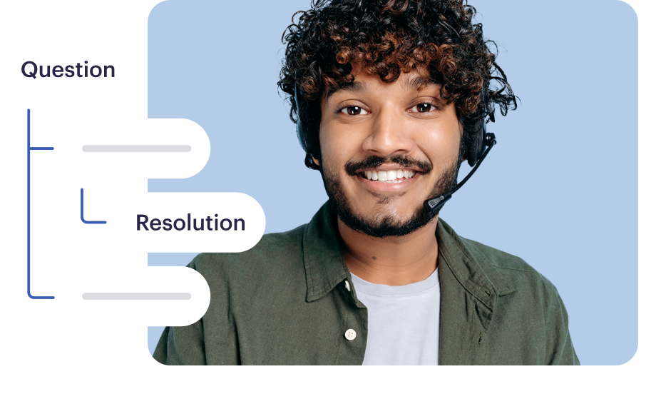 Improve handle time and response quality with guided decision trees for your agents